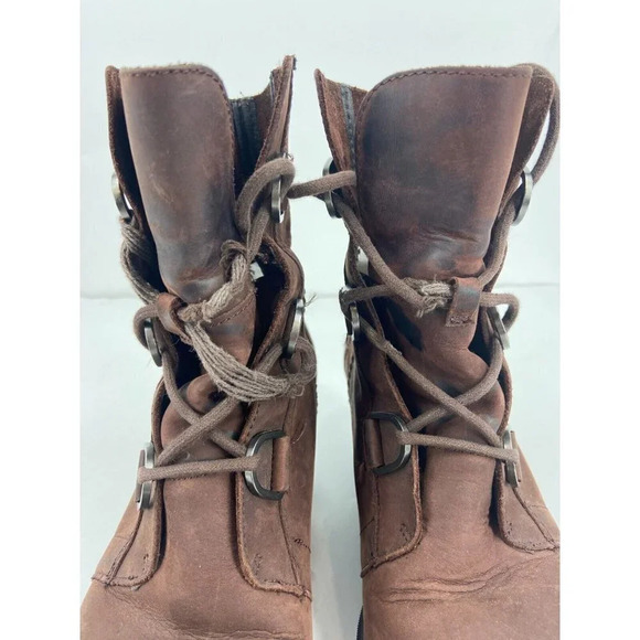 Sorel Women's Joan Of Arctic Wedge Cattail Red NL3018 908 Lace Wedge Boot SZ 10 - Picture 7 of 11